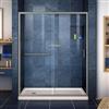 DreamLine Infinity-Z Alcove Shower Kit - 32-in x 60-in - Glass Door - Nickel
