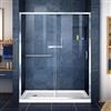 DreamLine Infinity-Z Alcove Shower Kit - 30-in x 60-in - Glass Panels - Chrome