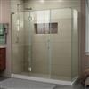 DreamLine Unidoor-X Shower Enclosure - 4 Glass Panels - 70.5-in x 72-in - Brushed Nickel