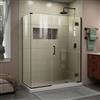 DreamLine Unidoor-X Shower Enclosure - 3 Glass Panels - 45-in x 30.38-in x 72-in - Oil Rubbed Bronze