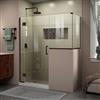 DreamLine Unidoor-X Glass Shower Enclosure - 4-Panel - 60-in x 36.38-in x 72-in - Oil Rubbed Bronze