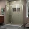 DreamLine Unidoor-X Shower Enclosure - 4 Glass Panels - 57.5-in x 30.38-in x 72-in - Brushed Nickel