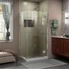 DreamLine Unidoor-X Shower Enclosure - 3 Glass Panels - 33.38-in x 30-in x 72-in - Chrome