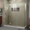 DreamLine Unidoor-X Glass Shower Enclosure - 4-Panel - 70-in x 34.38-in x 72-in - Chrome
