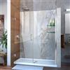 DreamLine Unidoor Shower Door - Clear Glass - 55-56-in x 72-in - Chrome