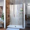 DreamLine Unidoor Frameless Shower Door - 50-51-in x 72-in - Oil Rubbed Bronze