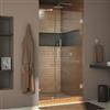 DreamLine Unidoor Lux Frameless Shower Door - 43-in x 72-in - Brushed Nickel