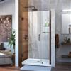 DreamLine Unidoor Frameless Shower Door - 42-43-in x 72-in - Oil Rubbed Bronze