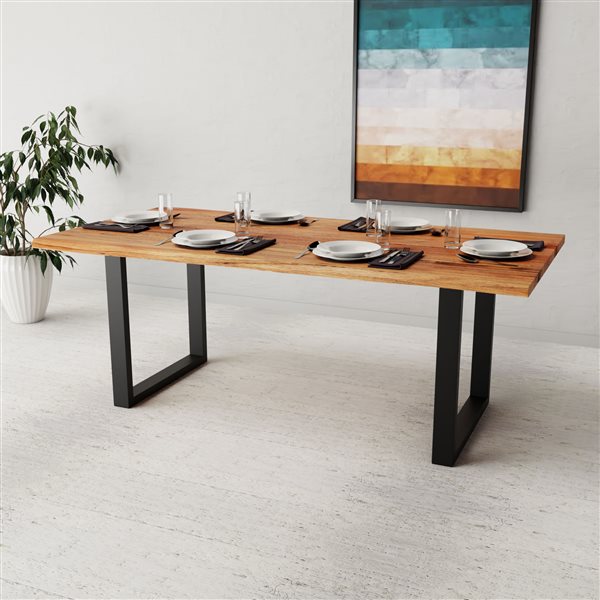 Corcoran Acacia Live Edge Solid Wood, Wooden Table Legs Canada