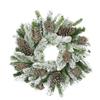 Allstate Flocked Pine Cone and Twig Ball Christmas Wreath - 24-in - Green