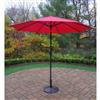 Oakland Living 9-ft Umbrella with Crank & Tilt System and Black Stand - Red