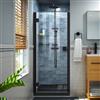 DreamLine Lumen Shower Door and Base - 34" x 42" - Black