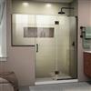 DreamLine Frameless Hinged Tub/Shower Door - 72" - Bronze