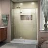 DreamLine Frameless Hinged Tub/Shower Door - 57.5" - Nickel