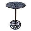 Oakland Living Grace Round Patio Table - 27-in x 27-in x 44-in - Antique Bronze
