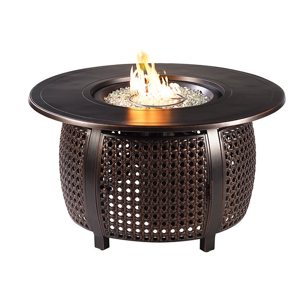 Oakland Living Round Propane Fire Table, Are Propane Fire Pits Legal In Ontario Canada