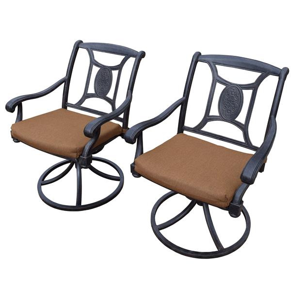 Oakland Living Victoria Swivel Patio Chair Sunbrella Cushions Set Of 2 Lowe S Canada - Outdoor Furniture Sunbrella Canada