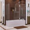 DreamLine Aqua Lux Bathtub Door - Standard Installation - 56-in - Chrome