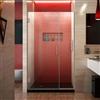 DreamLine Unidoor Plus Shower Door - Alcove Installation - 42.5-in - Brushed Nickel