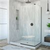 DreamLine Linea Alcove Shower Door - Clear Glass - 30-in - Oil Rubbed Bronze