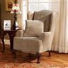 Sure Fit Royal Diamond Wing Chair Cover - 29-in x 42-in - Cream
