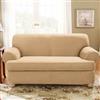 Sure Fit Stretch Suede Loveseat Cover - 73-in x 37-in - Camel