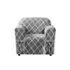 Sure Fit Lattice Chair Cover - 48-in x 37-in - Grey