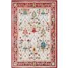 Surya Crafty Traditional Area Rug - 5-ft 1-in x 7-ft 4-in - Rectangular - White/Burgundy