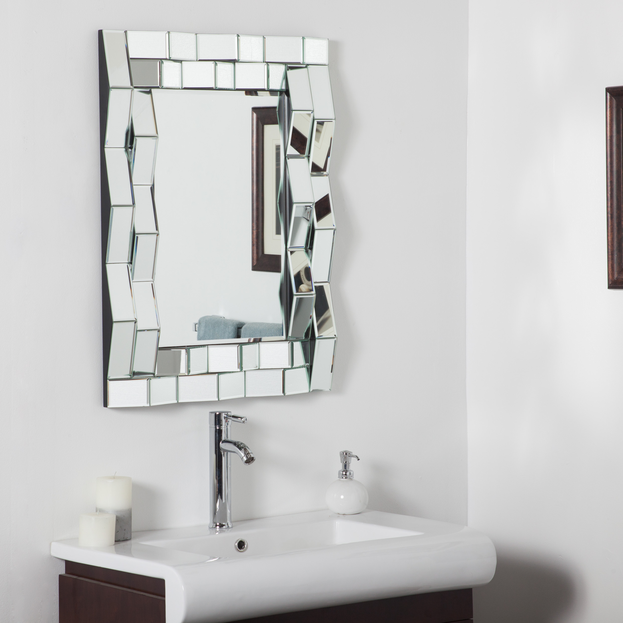 Decor Wonderland Iso Modern Bathroom, Frameless Vanity Mirror Canada