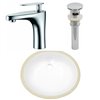 American Imaginations Undermount Bathroom Sink - Integrated Overflow - 16.5-in - White