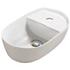 American Imaginations Vessel Bathroom Sink - Oval Shape - 16.54-in x 10.43-in - White