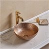 American Imaginations Vessel Bathroom Sink - Round Shape - 16.34-in - Bronze