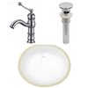 American Imaginations Oval Undermount Bathroom Sink - 16.5-in - White