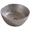 American Imaginations Bathroom Sink - Round Shape - 14.09-in x 14.09-in - Silver