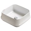 American Imaginations Vessel Bathroom Sink - Square Shape - 16.93-in x 16.93-in - White