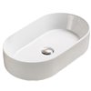 American Imaginations Vessel Bathroom Sink - Oval Shape - 20.67-in - White