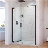 DreamLine Elegance-LS Shower Door - Frameless Design - 56.75-58.75-in - Oil Rubbed Bronze