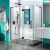DreamLine Quatra Plus Shower Enclosure - Frameless Design - 46.38-in - Oil Rubbed Bronze