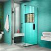 DreamLine Unidoor Plus Hinged Shower Enclosure - Frameless Design - 30-in - Satin Black