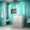 DreamLine Unidoor Plus Hinged Shower Enclosure - Frameless Design - 54-in - Brushed Nickel