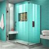 DreamLine Unidoor Plus Shower Enclosure - Pivot/Hinged Door - 56-in x 72-in - Oil Rubbed Bronze