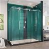 DreamLine Enigma-XO Shower Enclosure - Barn Door Sliding - 68.38-72.38-in x 76-in - Polished Stainless Steel