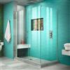 DreamLine Unidoor Plus Shower Enclosure - Clear Glass - 52-in x 72-in - Brushed Nickel