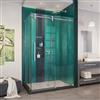 DreamLine Enigma-XO Shower Enclosure - 44.38-48.38-in x 76-in - Brushed Stainless Steel