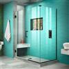 DreamLine Unidoor Plus Shower Enclosure - Clear Glass - 46-in x 72-in - Oil Rubbed Bronze