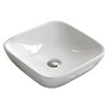 American Imaginations Vessel Square Sink - 15.4-in - White