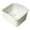 ALFI brand Undermount Kitchen Sink - Single Bowl - 17.63-in x 17.63-in - White