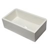 ALFI brand Apron Front/Farmhouse Kitchen Sink - Single Bowl - 32.25-in x 18.25-in - Off-White
