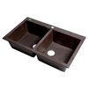 ALFI brand Drop-in Kitchen Sink - Double Bowl - 33.88-in x 20.13-in - Brown