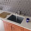 ALFI brand Undermount Kitchen Sink - Single Bowl - 23.63-in x 16.88-in - Grey